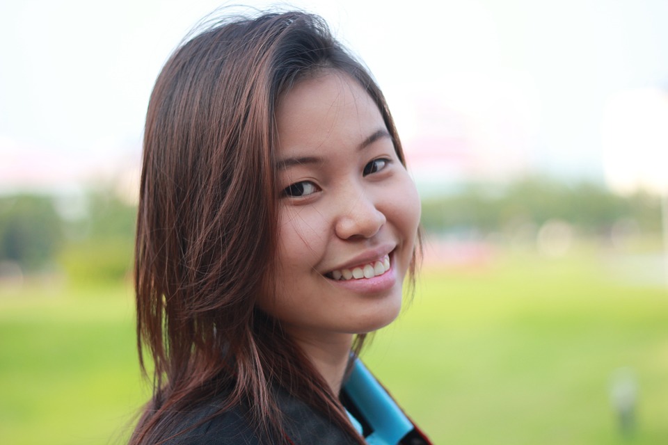 woman smiling 